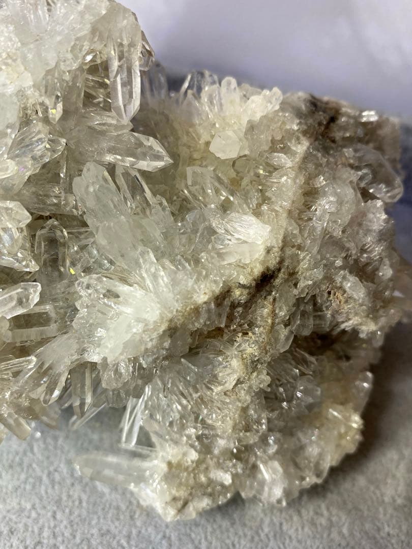 T1013-3特価★広西産　結晶花水晶クラスター　天然石原石　菊花水晶