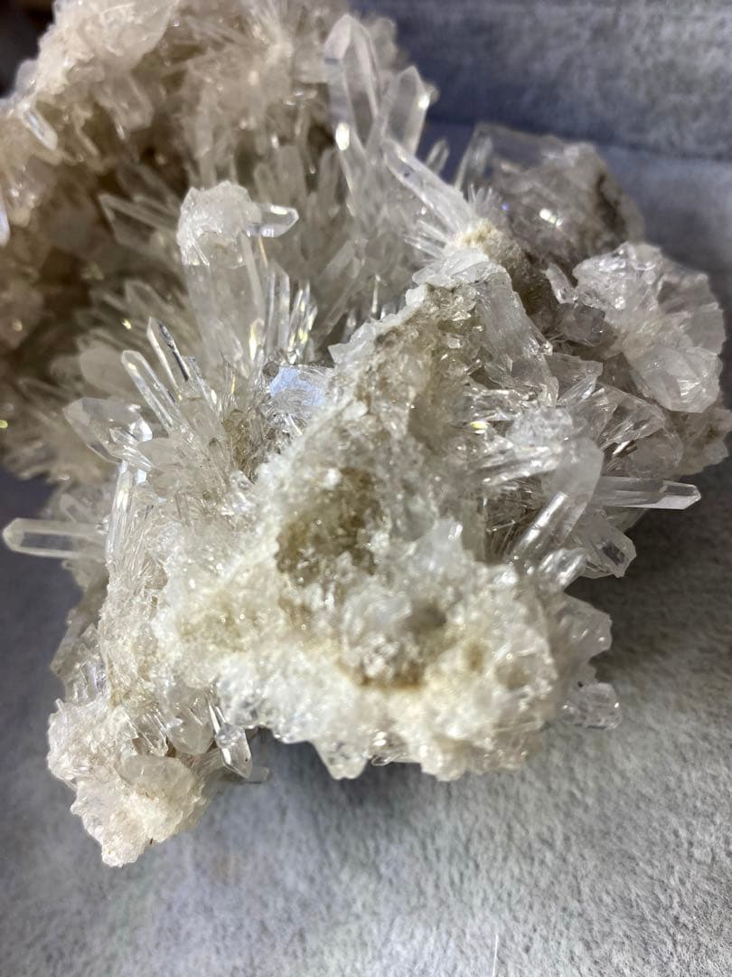 T1013-3特価★広西産　結晶花水晶クラスター　天然石原石　菊花水晶