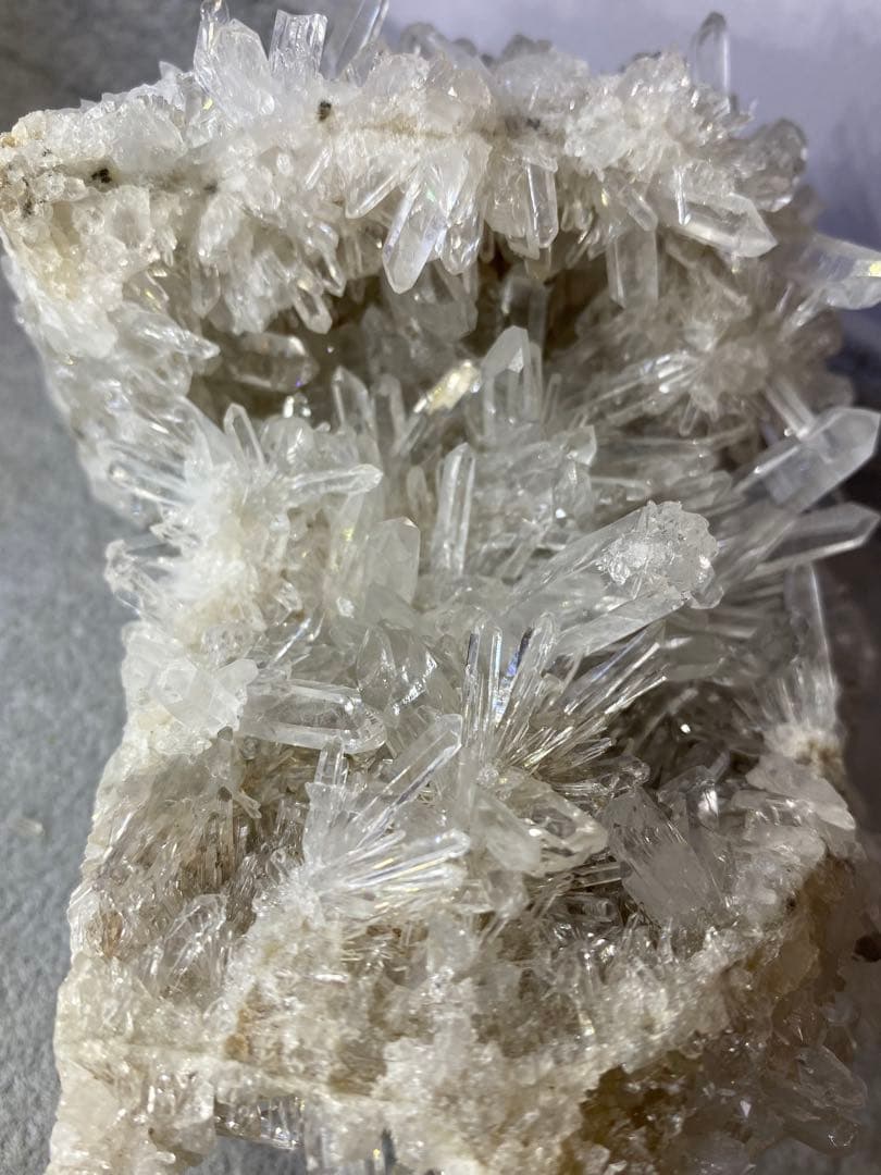 T1013-3特価★広西産　結晶花水晶クラスター　天然石原石　菊花水晶