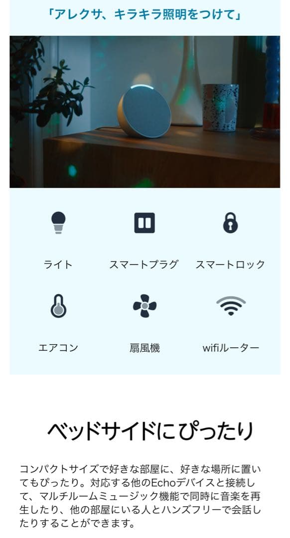 新品 2個 Echo Pop エコーポップ スピーカー Alexa チャコール