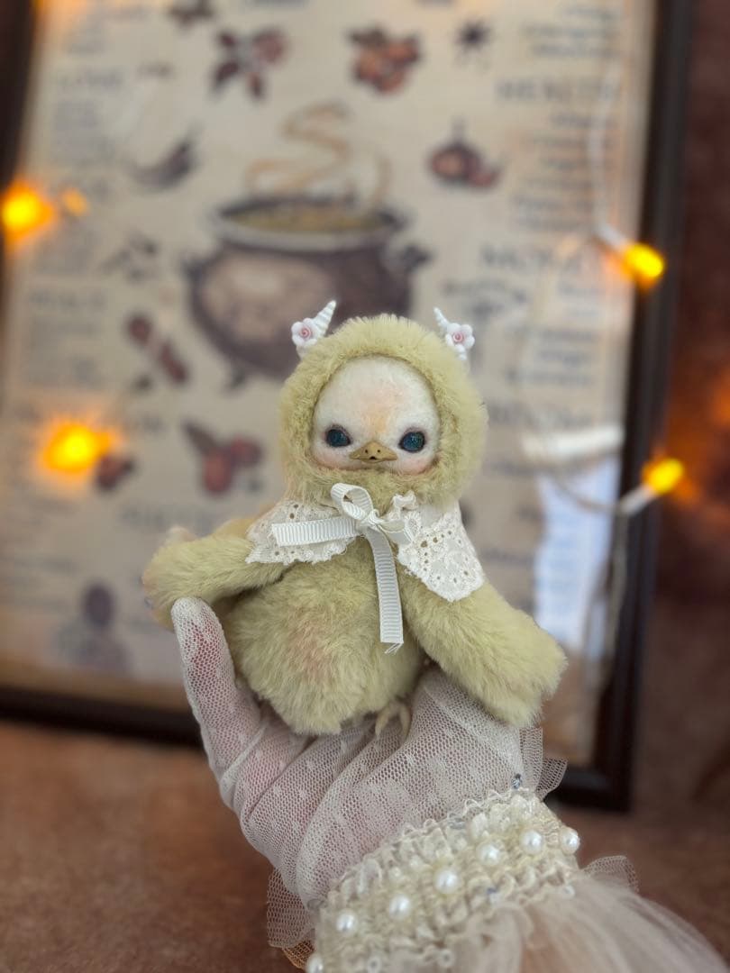 アートドール　ひよこ幻獣　羊毛フェルト