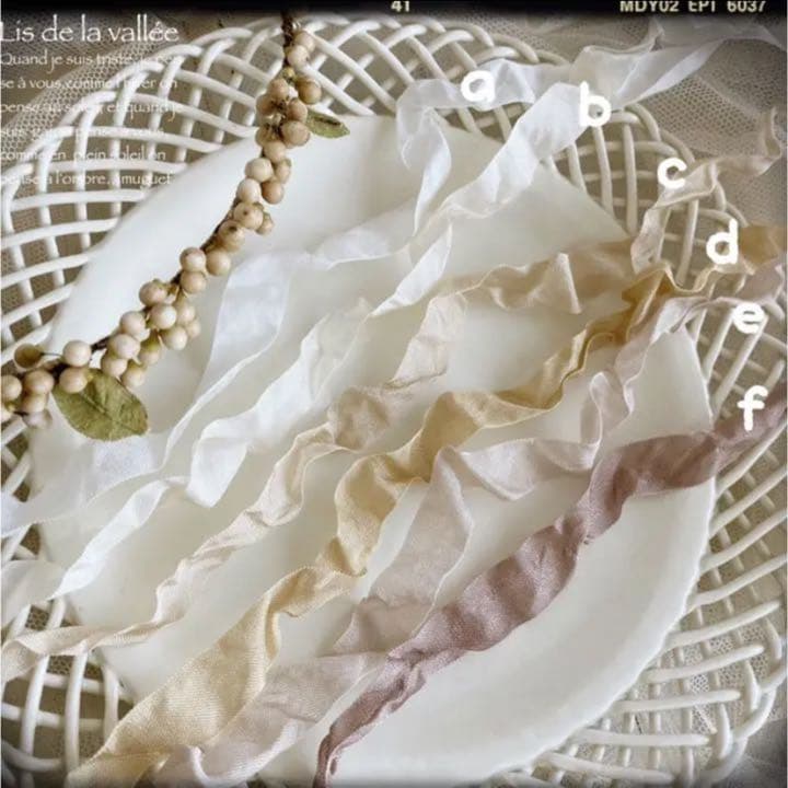 le ruban ୨୧*~ gris ~ くしゅくしゅリボン グレー №1