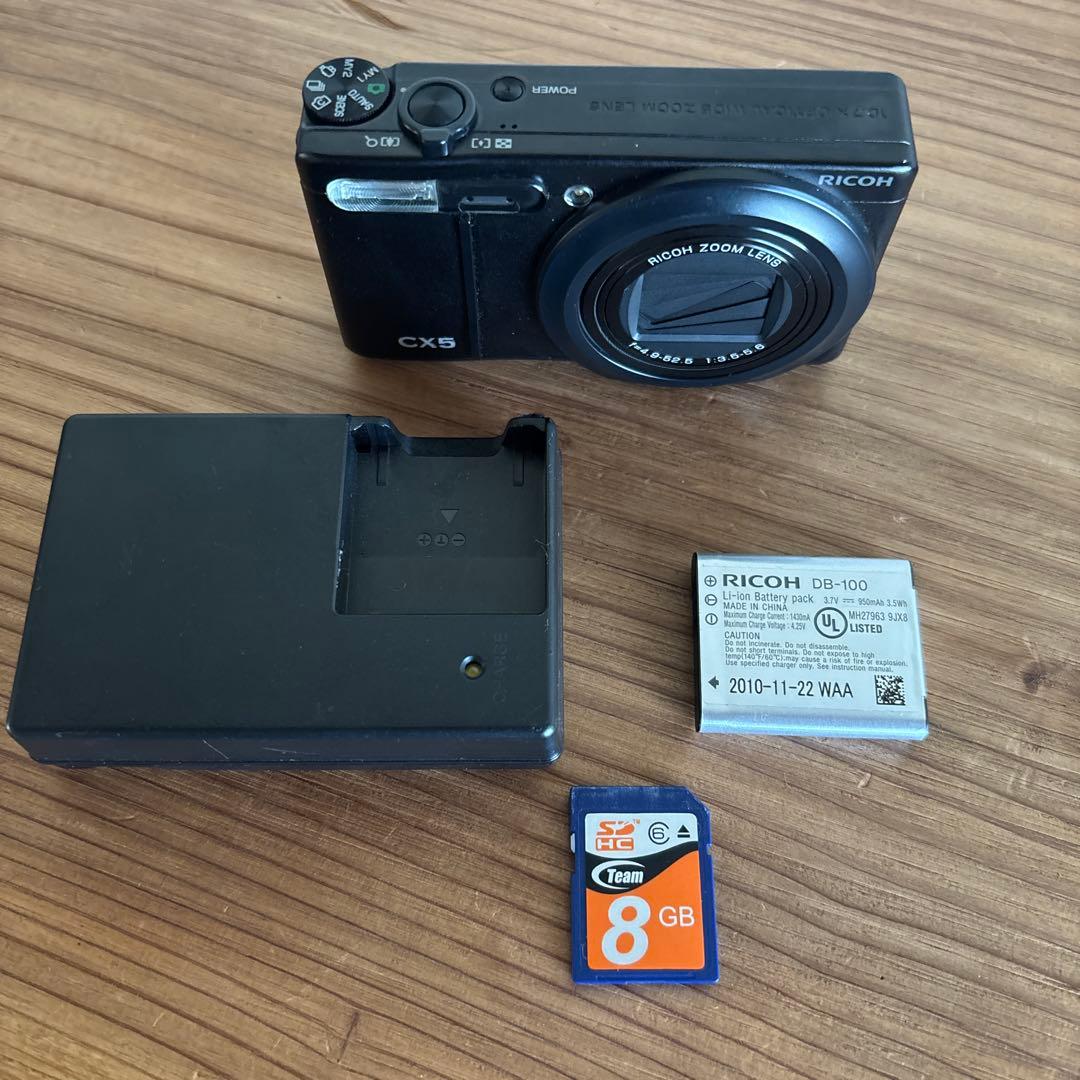 RICOH CX5 コンパクトデジタルカメラ ブラック【動作確認済み】