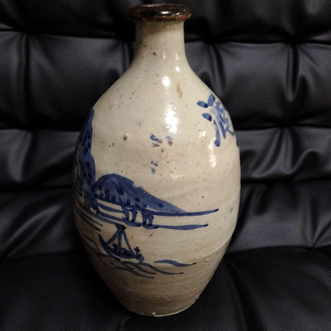 鹿嶋 徳利 骨董 アンティーク 日本酒