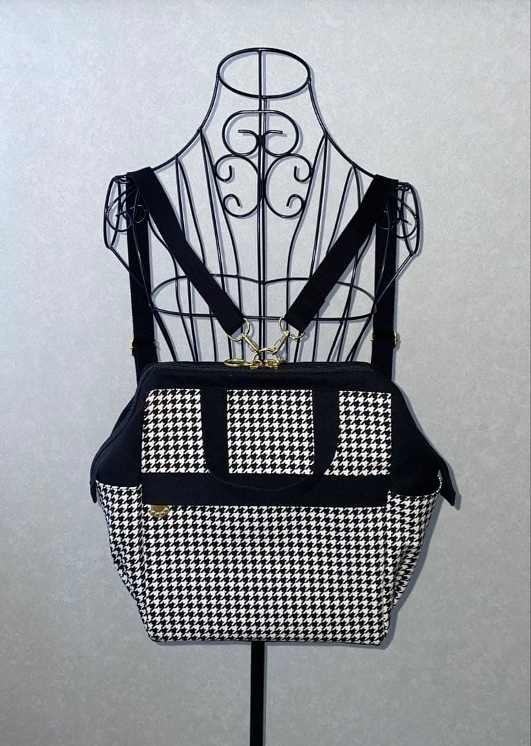 イルカ ハンドメイド 3way ワイヤーバッグ ラウンドトートバッグ