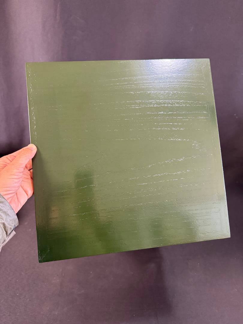 J48 送料無料　茶棚　糸巻棚　表完作　茶道具　木箱　漆芸　在銘
