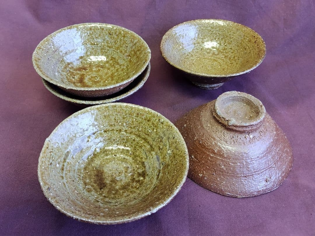備前組碗五客 (未使用 新品同様)