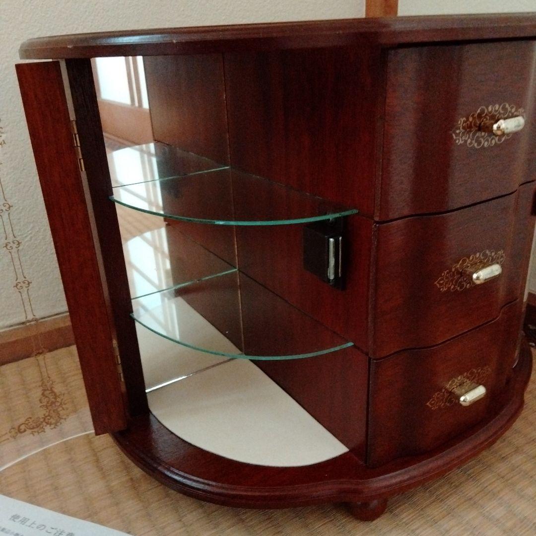 美品　茶屋産業　アクセサリーケース　オルゴール付　アンティーク　ビンテージ　木製