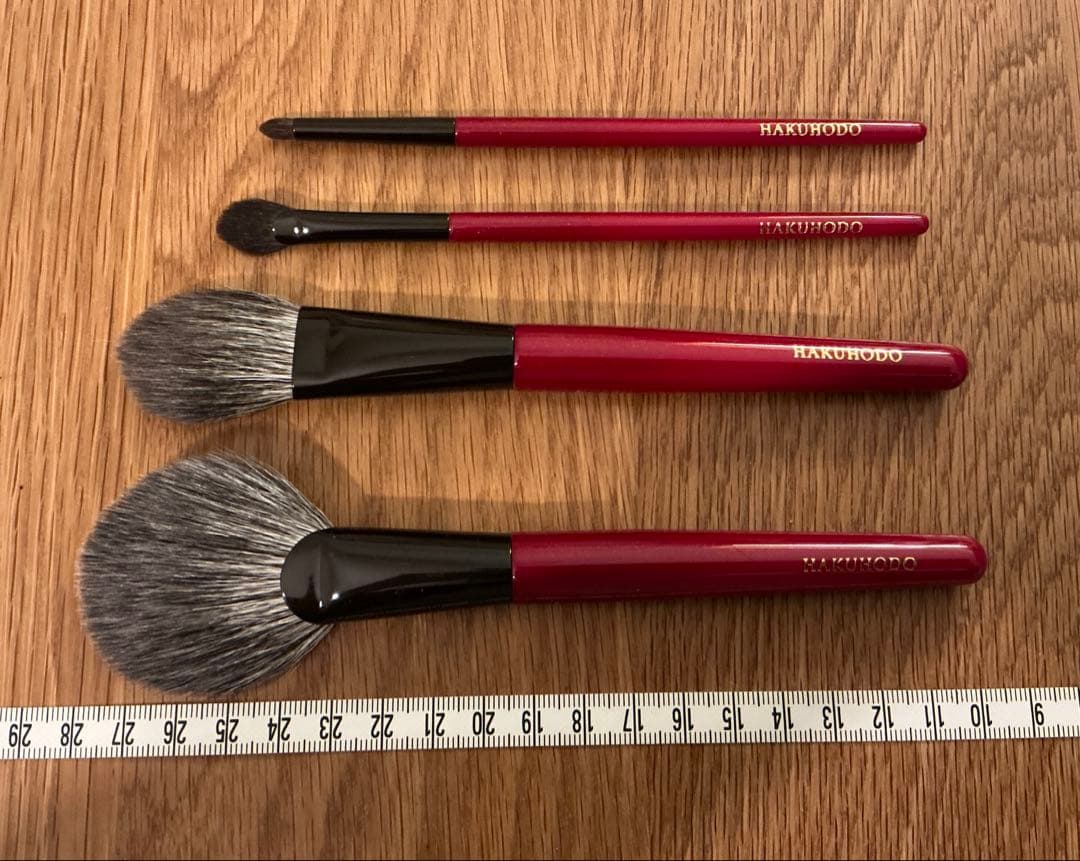 未使用 白鳳堂 メイクブラシ 限定セット 4本 赤軸 HAKUHODO