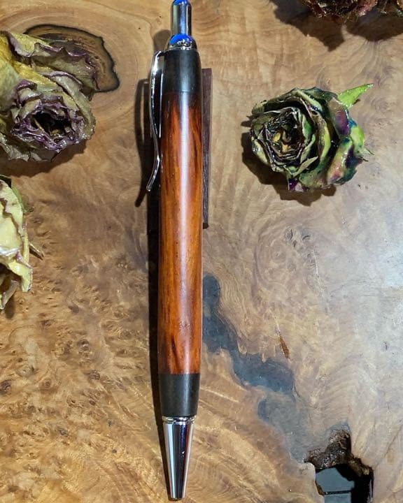 老紅木&黒檀ワンピースボールペン パーカー交換芯