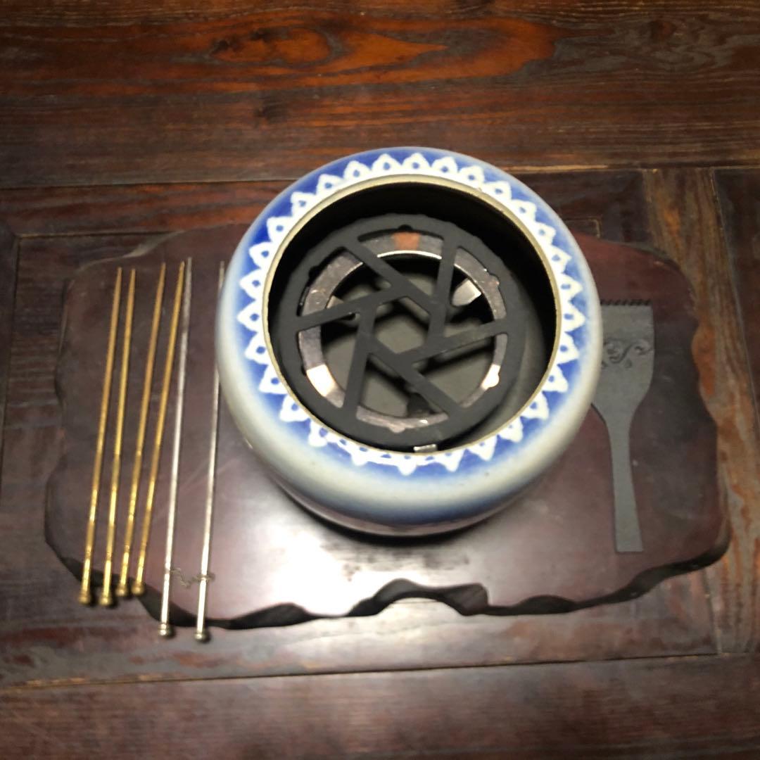 【最終】火鉢セット 炭 火箸 灰ならし 酒器 五徳