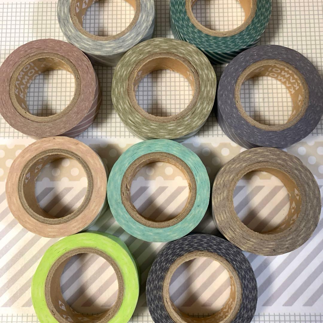 貴重♡美品♡カモ井茶芯ストラップ　mt廃盤マスキングテープストライプ10本