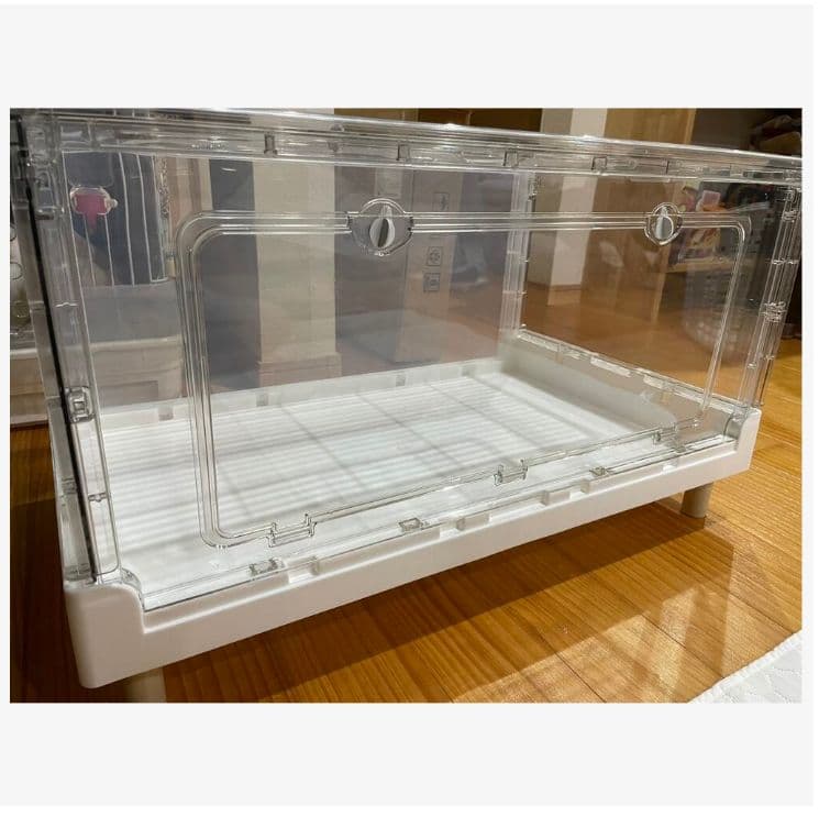 小動物飼育に最適 大型透明アクリルケージ 70×43.5×34cm 高視認性