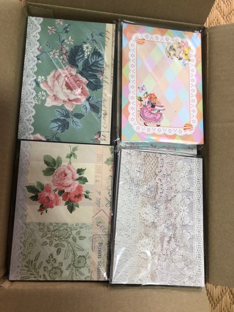 花柄、ヴィンテージメモ帳セット③