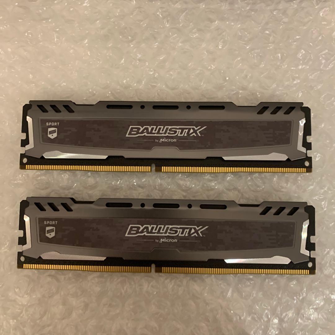 16GB（8GBx2枚） crucial DDR4-2666 メモリ