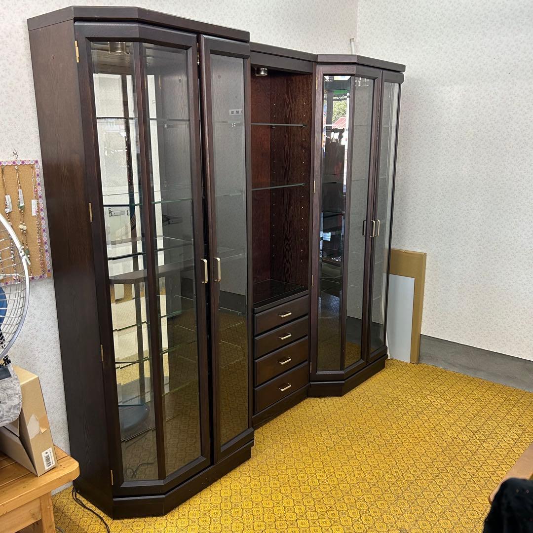 【最終値下げ】総額10万円 特大 ガラスキャビネット コレクションケースb