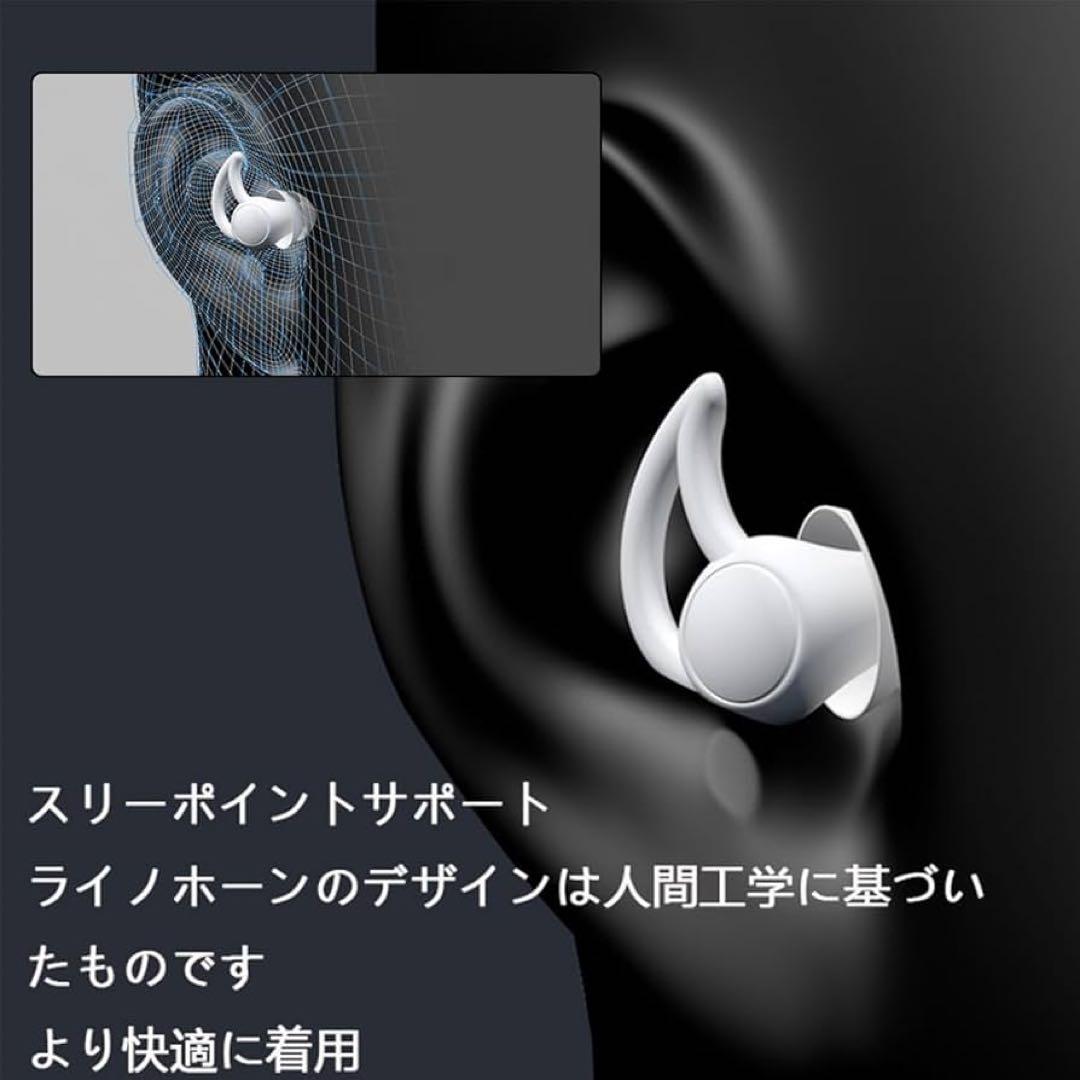 ⭐️睡眠用耳栓 安眠 防音 携帯収納ポーチ付き 2ペア
