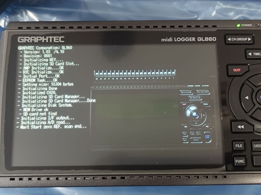 □新品_グラフテック製ロガー_GL860+20chネジ端子台_B-563セット□