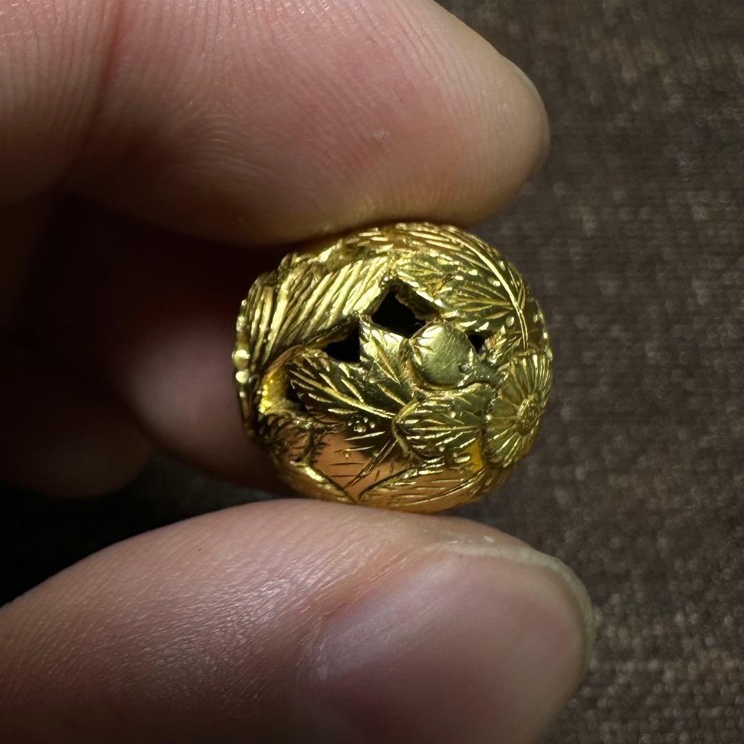 金緒締　おじめ　玉　金工　工芸品　江戸　骨董古美術