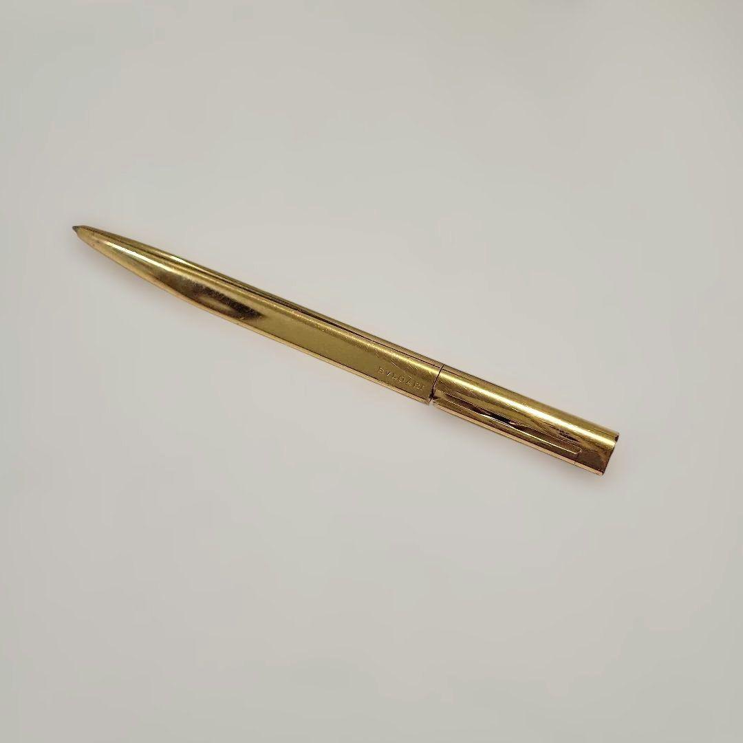 ブルカリ　ボールペン　ゴールド　ツイスト式