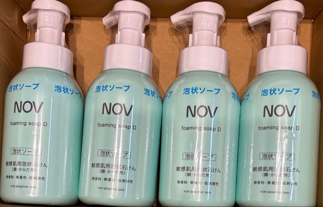 NOVノブ フォーミングソープＤ 敏感肌用泡状石けん 顔・体用400ml×4点