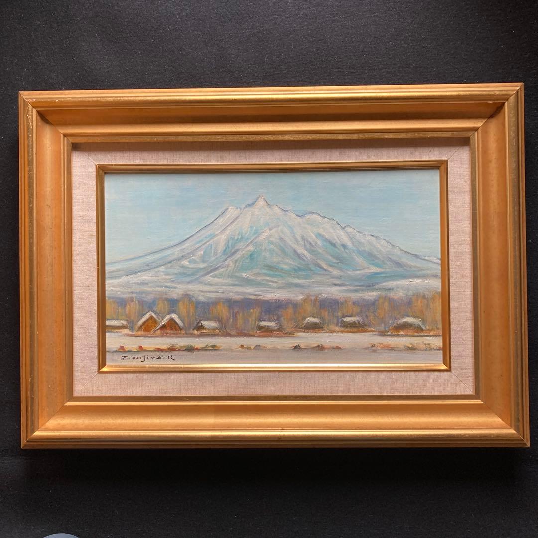 勝田善次郎「津軽富士(森田)」岩木山6M41×57.6油絵24.3×41cm
