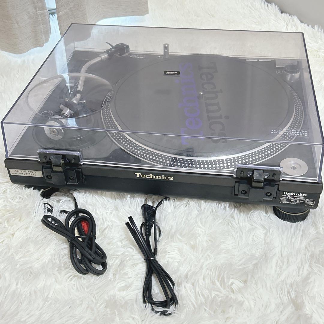 【取説】Technics SL-1200MK3 ブラック 完動品 カバー付　黒