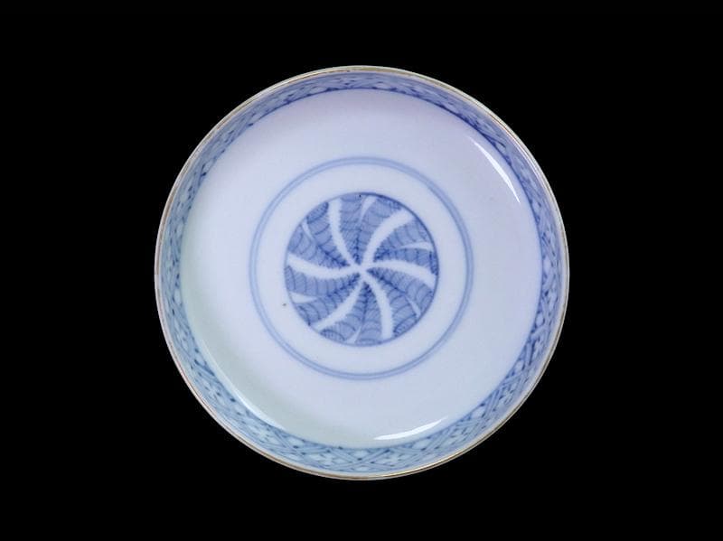 大聖寺伊万里　金襴手　窓絵　松竹梅の図　大振蓋茶碗　B094AS-DCc