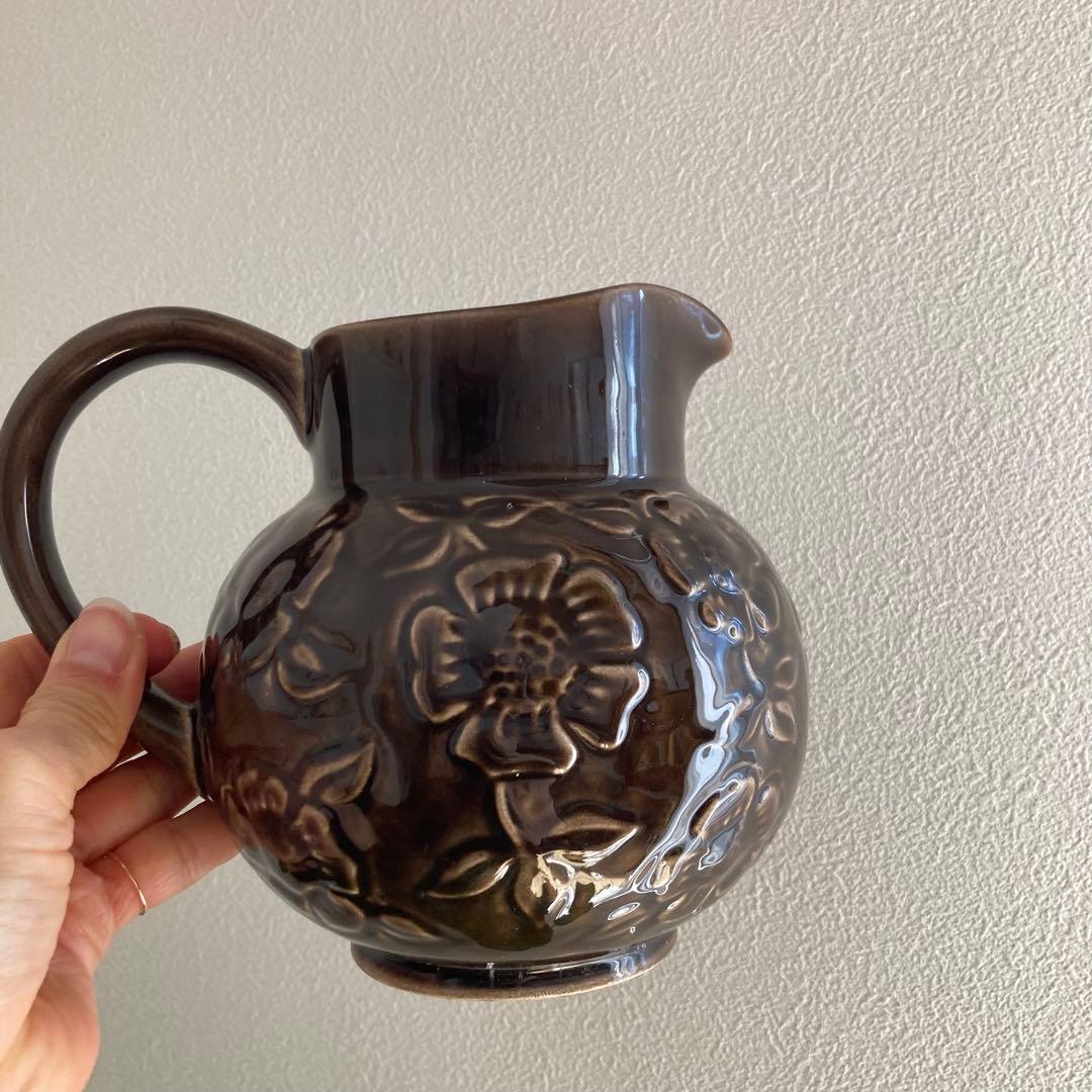 北欧ヴィンテージ　 GULDKROKEN陶器のフラワーベース/花器/花瓶/水差し