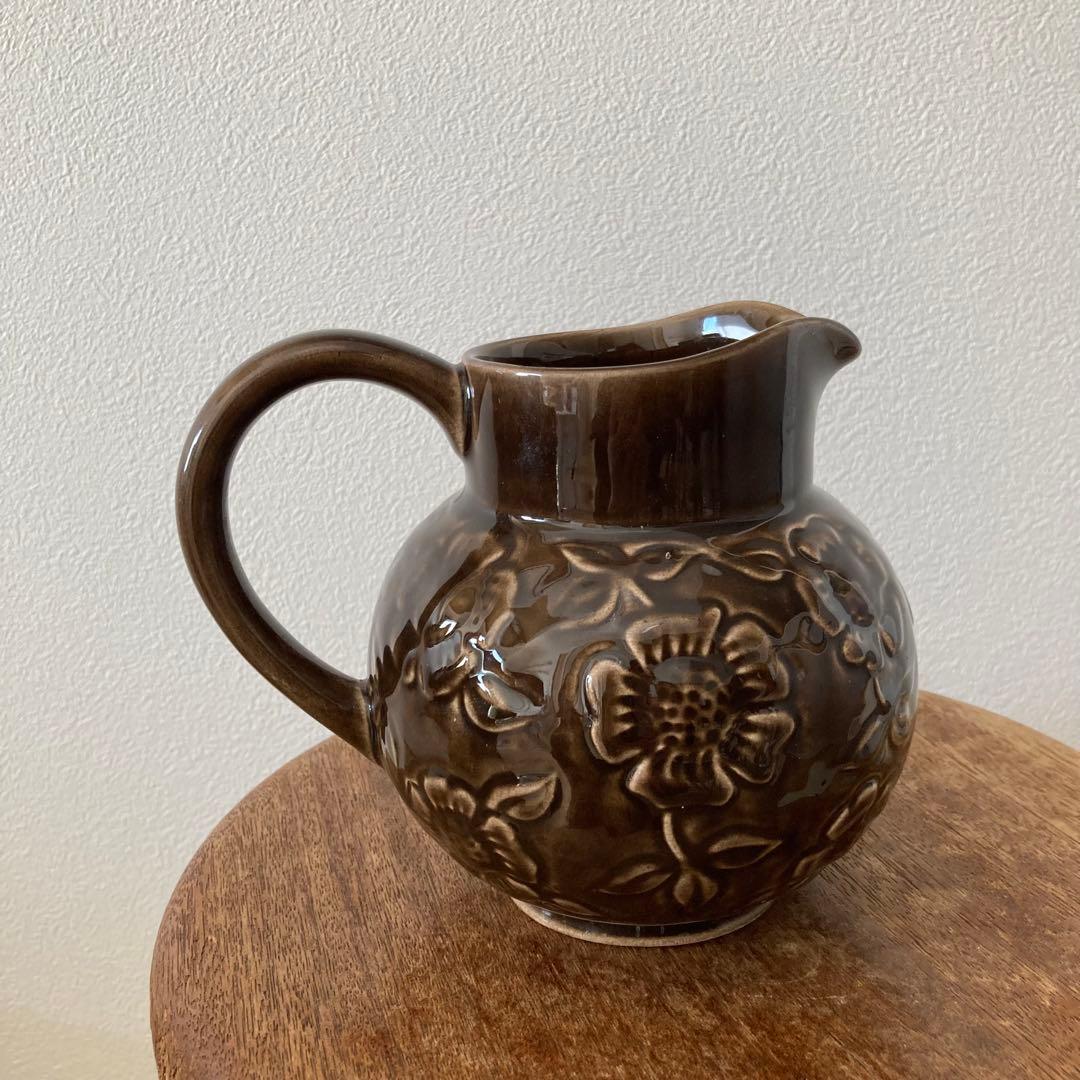 北欧ヴィンテージ　 GULDKROKEN陶器のフラワーベース/花器/花瓶/水差し