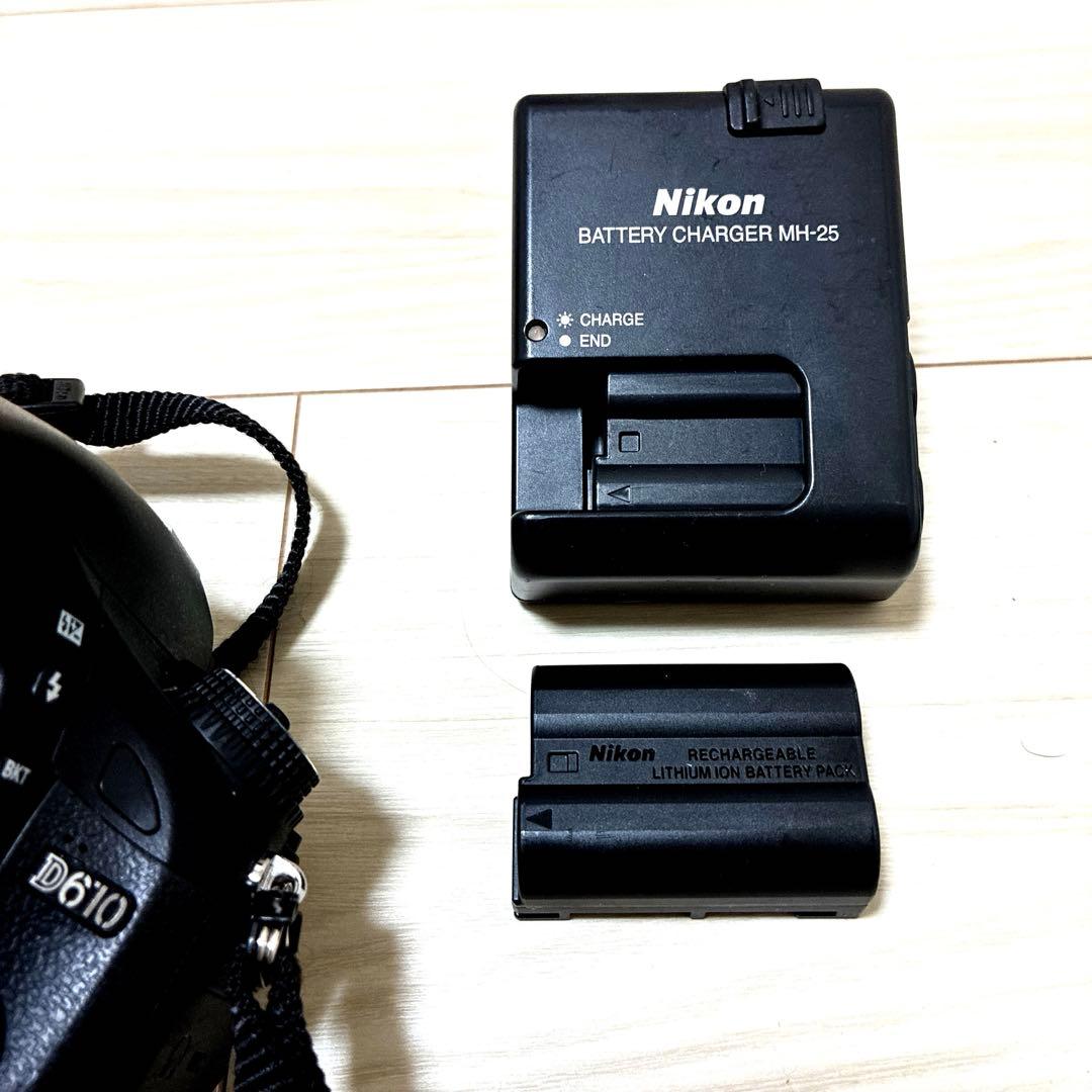 Nikon D610 バッテリーチャージャーとバッテリー2個付き