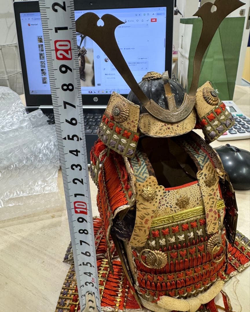 【希少】歴史ある武者人形　五月人形　昭和レトロ　コレクション　昭和２０～３０年