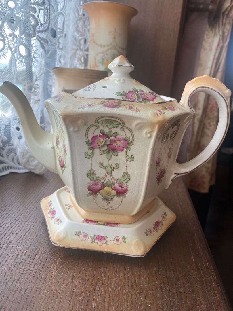 イギリスアンティークポットセット陶器 ‼️5.6人用‼️