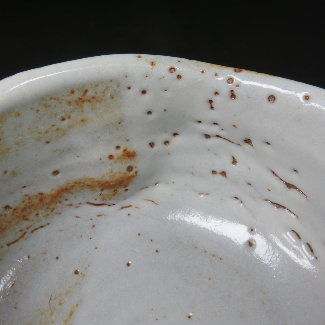 茶碗 志野 仙山窯 安藤日出夫 抹茶碗 茶器 茶道具 木箱 共箱