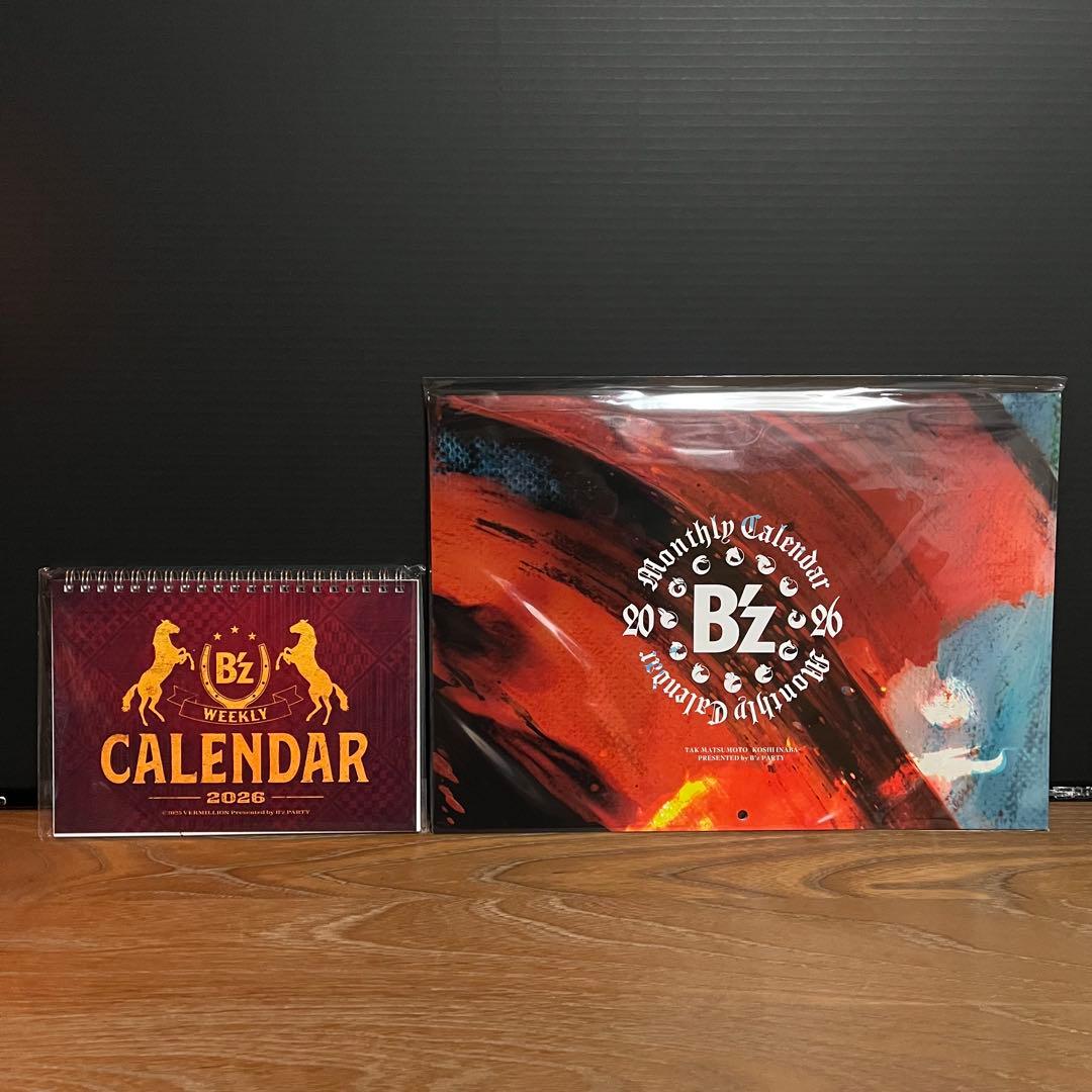 B'z カレンダー　2026 特典　名刺カレンダー付き