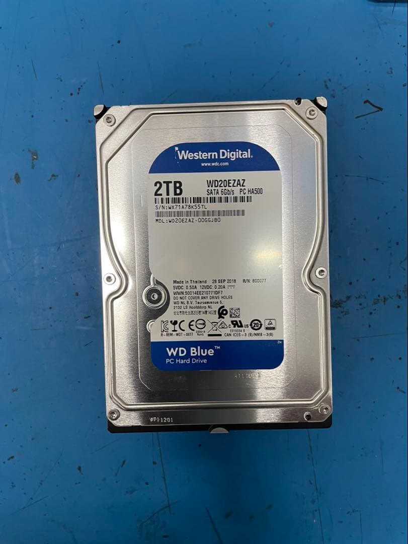 WESTERNDIGITAL 2TB 5個セットWD20EZAZ WD BLUE