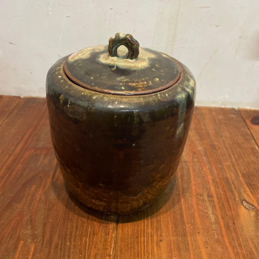 美品　茶道具　花器　焼物　高取焼　茶道具　水指　みずさし　茶道　陶芸　落ち着いた