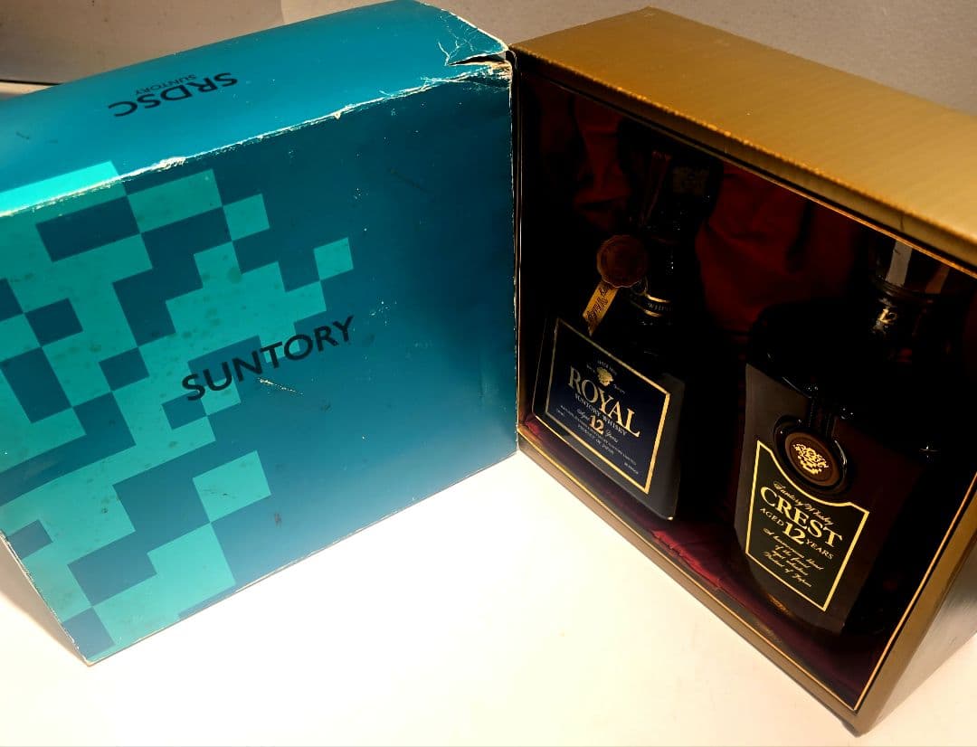 サントリー 12年 ＆CREST12年 2本セット 箱付 ヴィンテージ