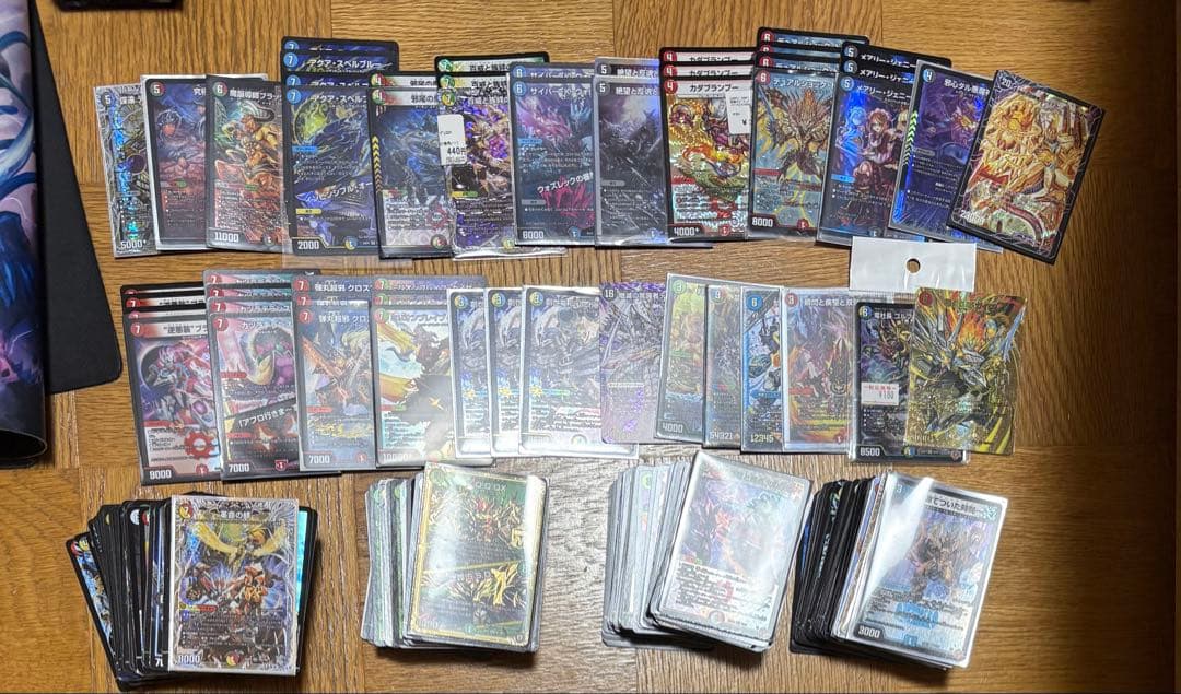 デュエマ引退品まとめ売り、5デッキ、プレイマット