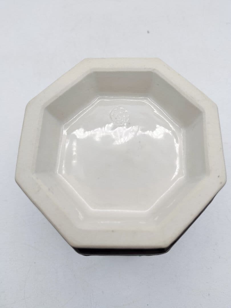 d001 【未使用品】火入 八角 渦文 中村翠嵐 木箱 茶道具
