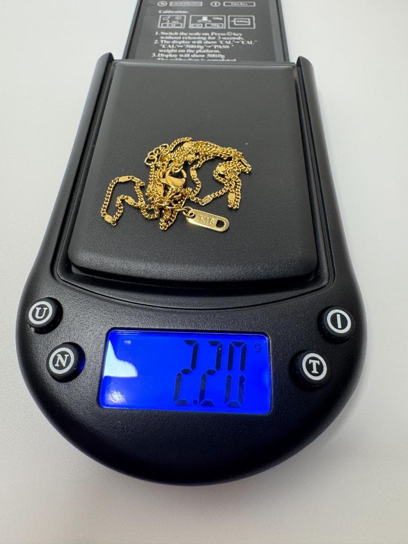 美品 K18 ゴールドチェーンネックレス2.2g