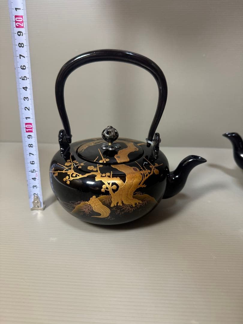 2230 輪島塗　松鶴　金蒔絵　銚子　2客