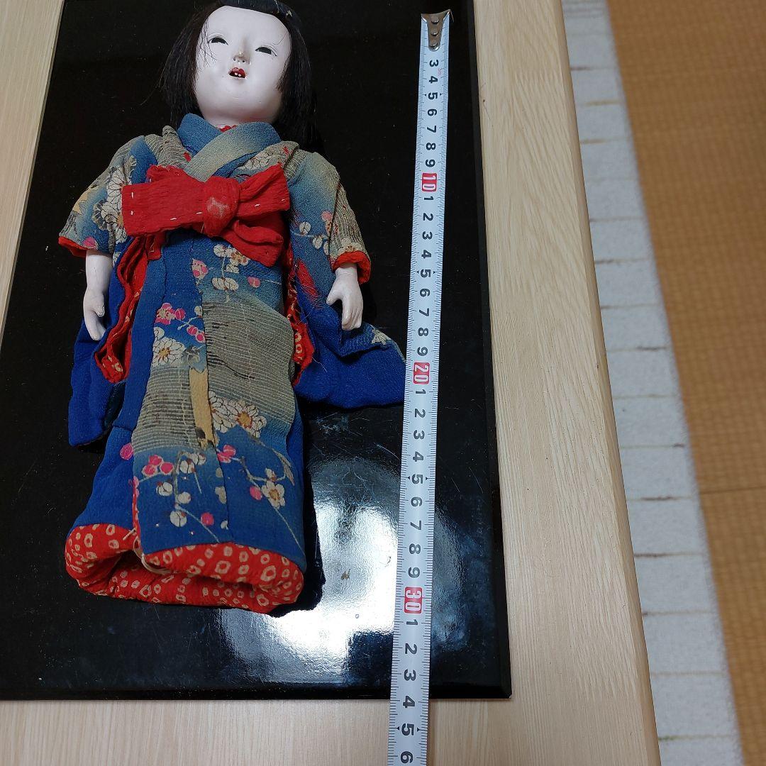 日本人形、市松人形 、青紫着物