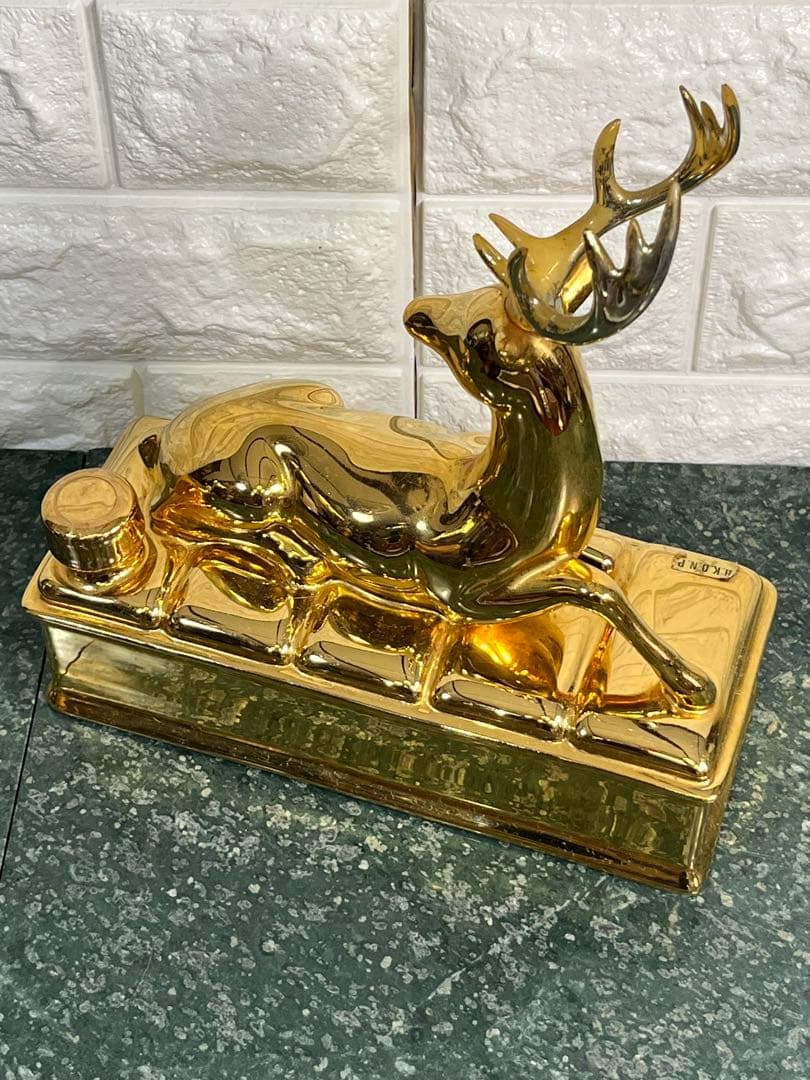 古酒◇HINE◆EXTRA◇コニャック◆金鹿◇リモージュ◆陶器ボトル◇1763g