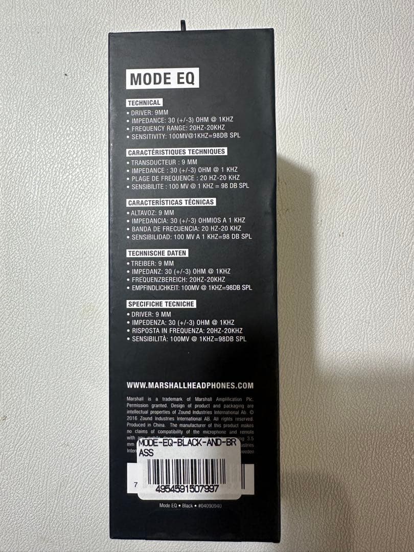 Marshall MODE EQ イヤフォン 新品