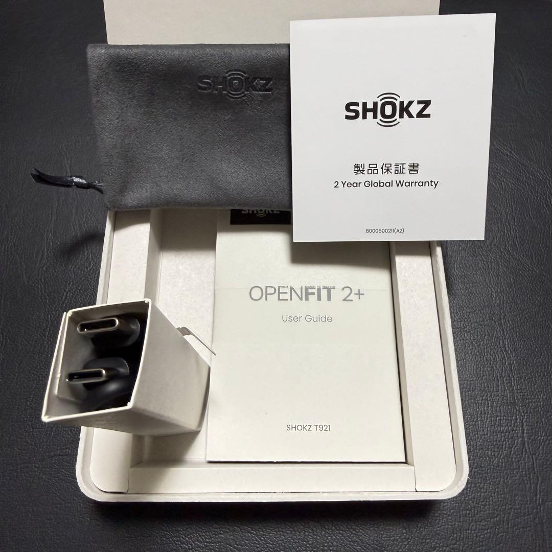 【最新2025】Shokz OpenFit 2+ グレー オープンイヤー型
