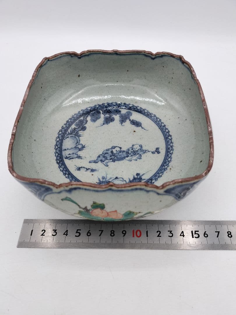 c656 菓子器 渋草焼 渋草柳三 木箱 茶道具 古物