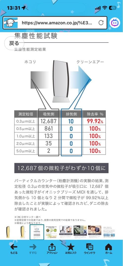 【値引】空気清浄機 イオニックブリーズ GRANDE IU867 美品