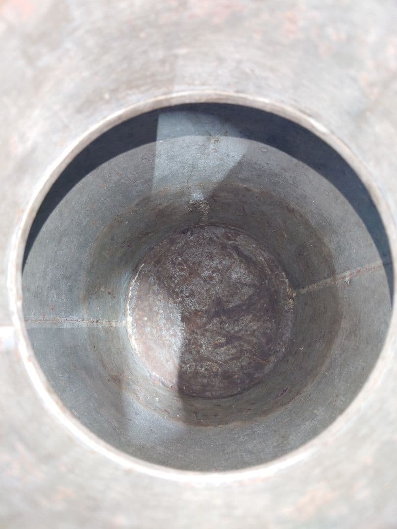 アンティーク ミルク缶 牛乳缶 金属製 茶色