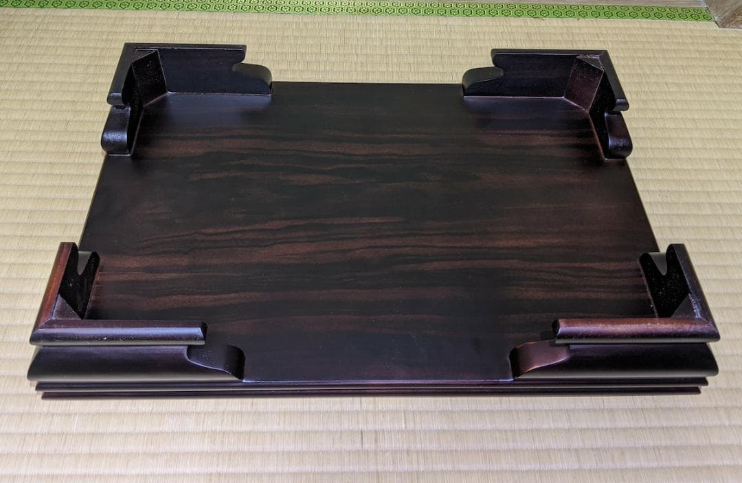 黒檀 紫檀 高級 花台 大型1.6尺 485ｘ335ｘ85mm 未使用
